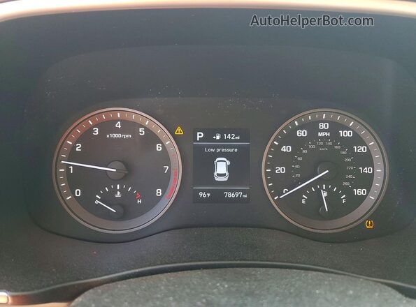 KM8J3CAL4MU333818 2021 HYUNDAI TUCSON Black Vista del cuadro de instrumentos
