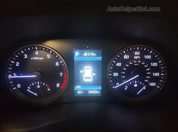 KM8J3CAL5KU866645 2019 HYUNDAI TUCSON Серебряный Вид щитка приборов