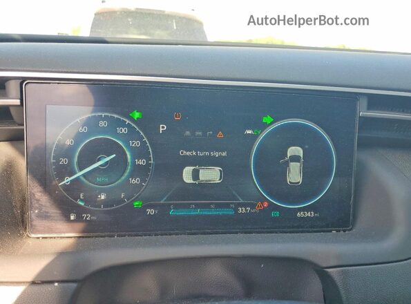 KM8JFCA14PU098489 2023 HYUNDAI TUCSON Черный Вид щитка приборов