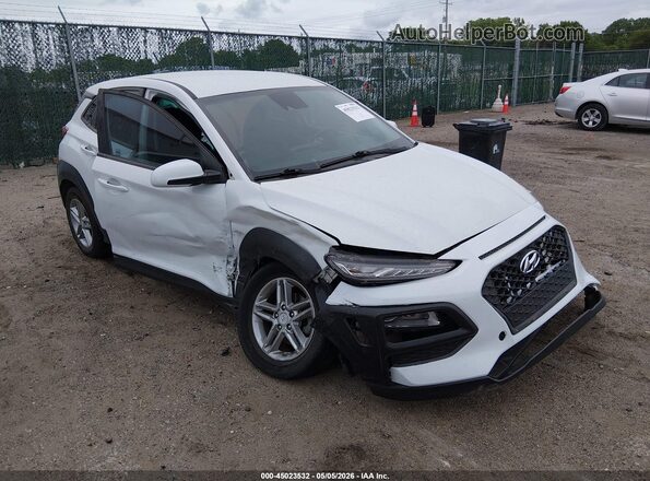 KM8K12AA8LU407632 2020 HYUNDAI KONA Белый Передняя правая четверть
