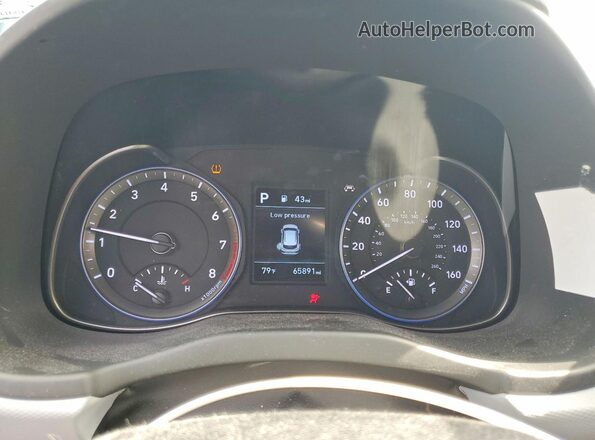 KM8K22AA9LU481283 2020 HYUNDAI KONA Синий Вид щитка приборов