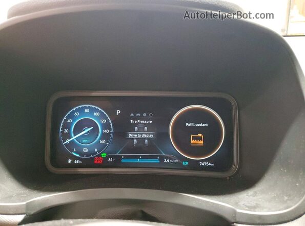 KM8K23AG0PU190834 2023 HYUNDAI KONA Белый Вид щитка приборов