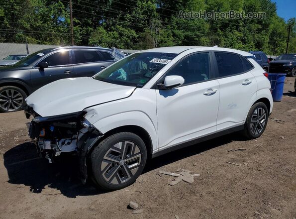KM8K23AG4PU190870 2023 HYUNDAI KONA White წინა მარცხენა ხედი სამი მეოთხედიდან