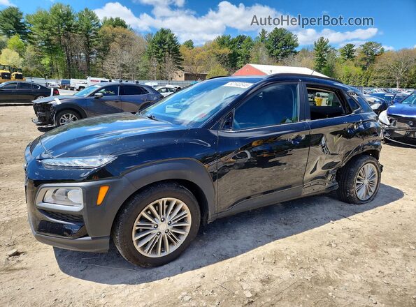 KM8K2CAA2KU335280 2019 HYUNDAI KONA Черный Передняя левая четверть