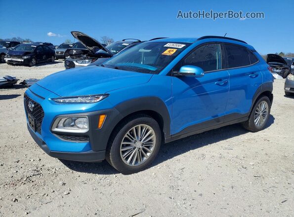 KM8K2CAA9LU484741 2020 HYUNDAI KONA Синий Передняя левая четверть