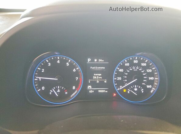 KM8K33A59LU460133 2020 HYUNDAI KONA Silver Вид щитка приладів