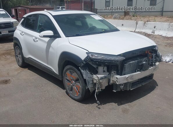 KM8K33AG4MU133111 2021 HYUNDAI KONA ELECTRIC Белый Передняя правая четверть