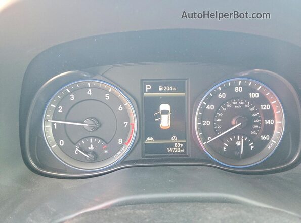 KM8K62AB2NU899488 2022 HYUNDAI KONA Красный Вид щитка приборов