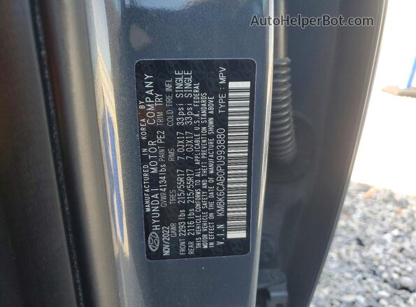 KM8K6CAB0PU993880 2023 HYUNDAI KONA Угольный Панорамный вид салона 360°