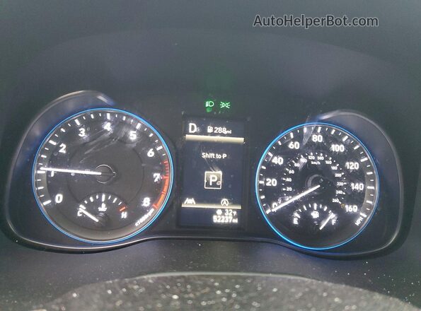 KM8K6CAB9NU921332 2022 HYUNDAI KONA Черный Вид щитка приборов