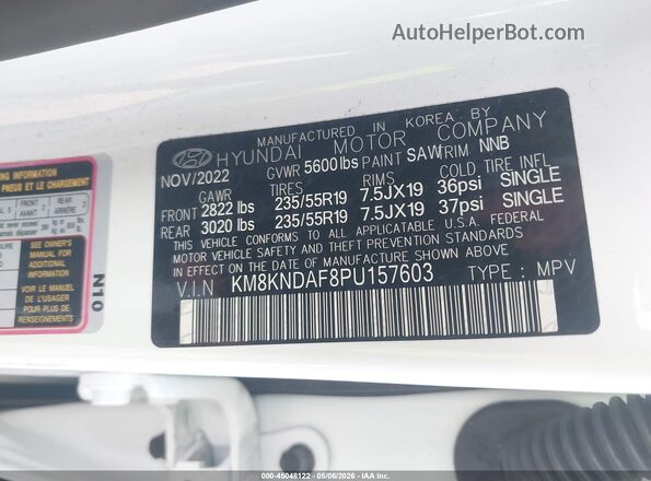 KM8KNDAF8PU157603 2023 HYUNDAI IONIQ 5 Белый Вид подкапотного пространства
