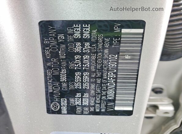 KM8KNDAF8PU190102 2023 HYUNDAI IONIQ Серебряный Вид подкапотного пространства