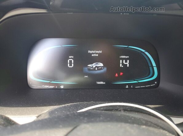 KM8R2DGE2PU636380 2023 HYUNDAI PALISADE Черный Вид щитка приборов