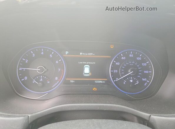 KM8R34HE4LU094544 2020 HYUNDAI PALISADE White Widok zestawu wskaźników