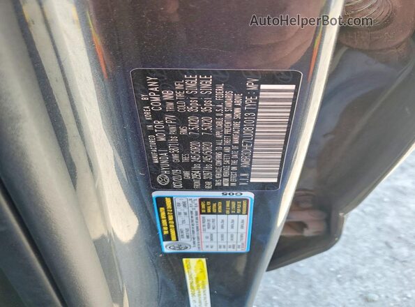 KM8R3DHE7LU081013 2020 HYUNDAI PALISADE Charcoal Widok naklejki z numerem VIN