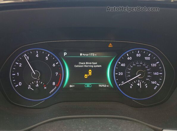 KM8R3DHE7LU088334 2020 HYUNDAI PALISADE Black Widok zestawu wskaźników