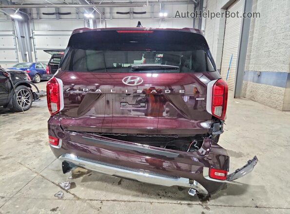 KM8R5DHE1LU131902 2020 HYUNDAI PALISADE Maroon უკანა ხედი