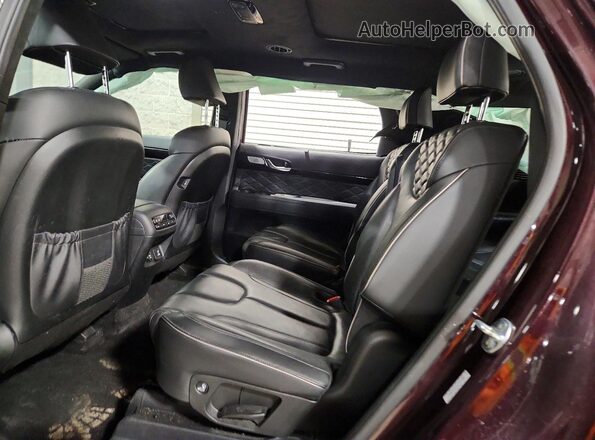 KM8R5DHE1LU131902 2020 HYUNDAI PALISADE Maroon უკანა სალონის ხედი