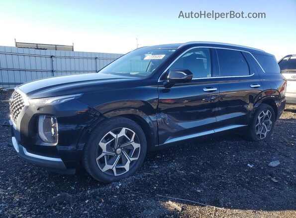 KM8R7DHE6MU295075 2021 HYUNDAI PALISADE Черный Передняя левая четверть