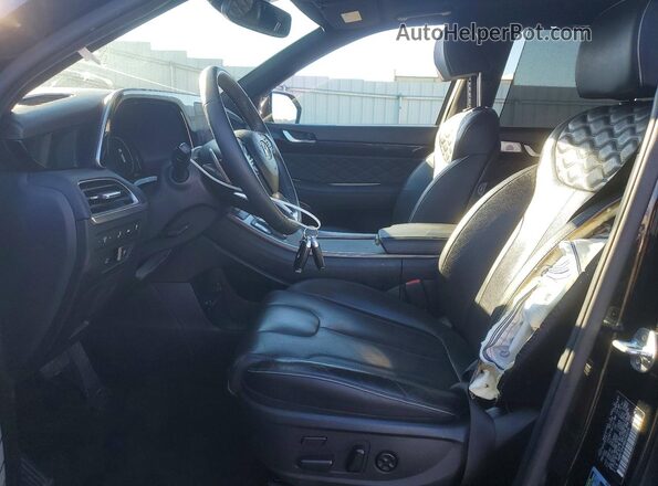 KM8R7DHE6MU295075 2021 HYUNDAI PALISADE Черный Вид салона спереди