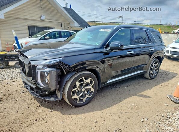KM8R7DHEXMU327557 2021 HYUNDAI PALISADE Черный Передняя левая четверть