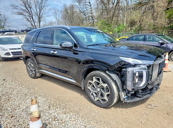 KM8R7DHEXMU327557 2021 HYUNDAI PALISADE Черный Передняя правая четверть