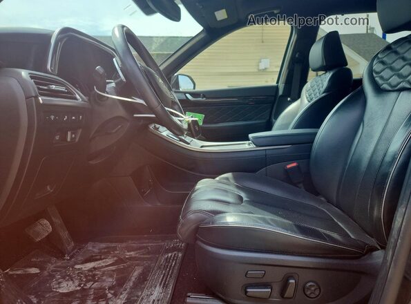 KM8R7DHEXMU327557 2021 HYUNDAI PALISADE Черный Вид салона спереди