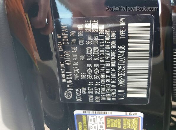 KM8RKES25TU074438 2026 HYUNDAI PALISADE Black Widok wnętrza 360 stopni