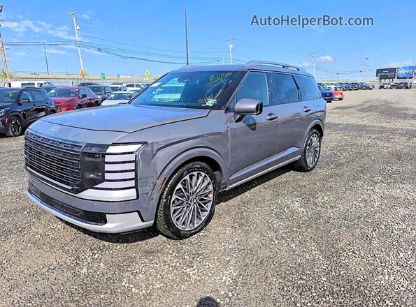 KM8RMES23TU020372 2026 HYUNDAI PALISADE Gray წინა მარცხენა ხედი სამი მეოთხედიდან