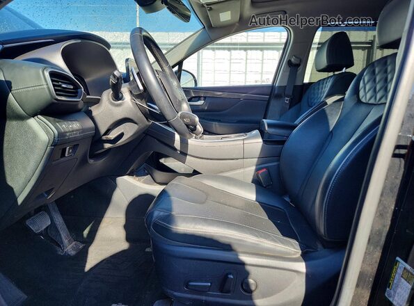 KM8S3DA13MU008375 2021 HYUNDAI SANTA Black Front interior view
