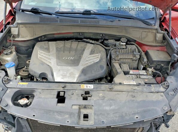 KM8SM4HF2JU269393 2018 HYUNDAI SANTA Красный Вид задней части салона