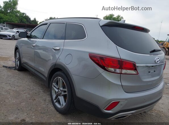 KM8SR4HF4HU178346 2017 HYUNDAI SANTA FE Серебряный Задняя левая четверть