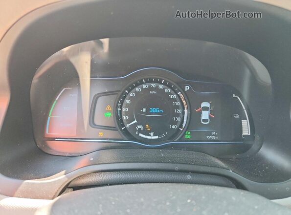 KMHC05LC2KU144057 2019 HYUNDAI IONIQ Белый Вид щитка приборов