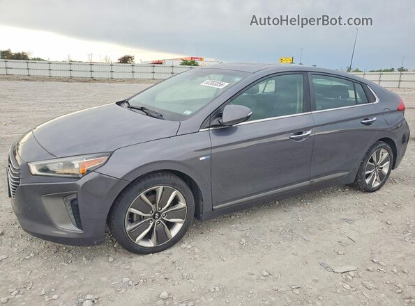 KMHC05LC4HU018839 2017 HYUNDAI IONIQ Серый Передняя левая четверть