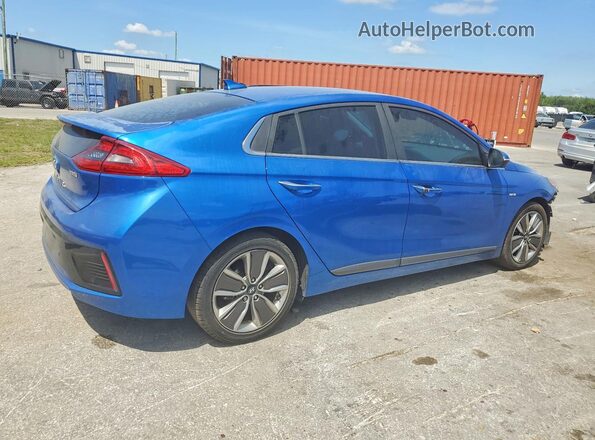 KMHC05LC4JU082109 2018 HYUNDAI IONIQ Синий Задняя правая четверть