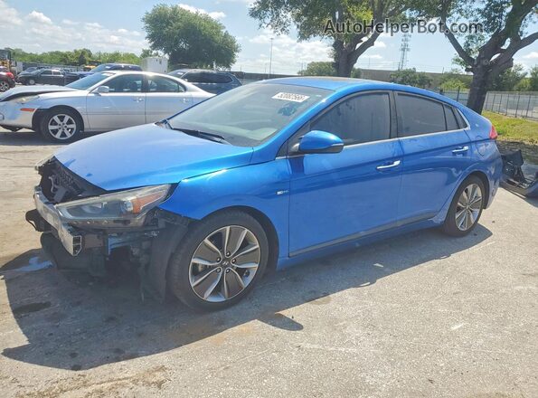 KMHC05LC4JU082109 2018 HYUNDAI IONIQ Синий Передняя левая четверть