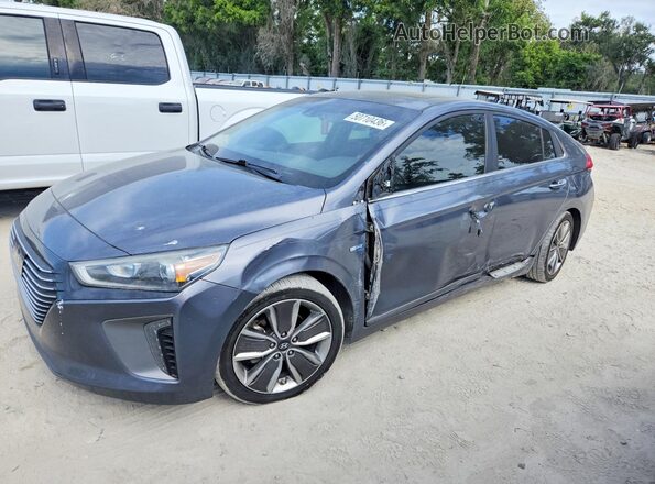 KMHC05LC4KU118690 2019 HYUNDAI IONIQ Серый Передняя левая четверть