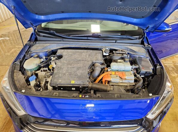 KMHC05LC7KU110535 2019 HYUNDAI IONIQ Синий Вид задней части салона