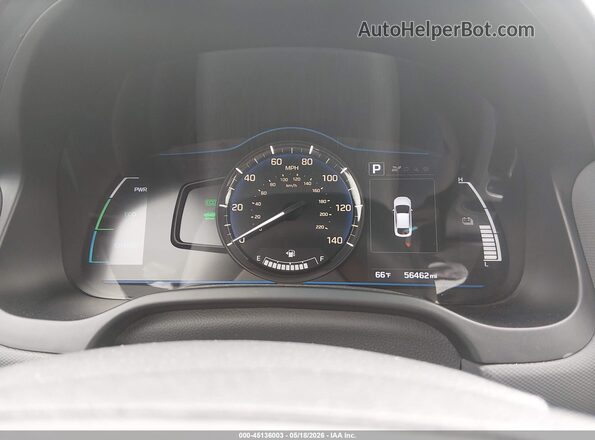 KMHC65LC1KU107953 2019 HYUNDAI IONIQ HYBRID White Հետևի նստատեղերի տեսք