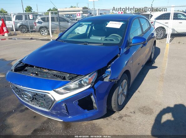 KMHC65LC1LU228807 2020 HYUNDAI IONIQ HYBRID Blue Առջևի ձախ երեք քառորդ տեսարան