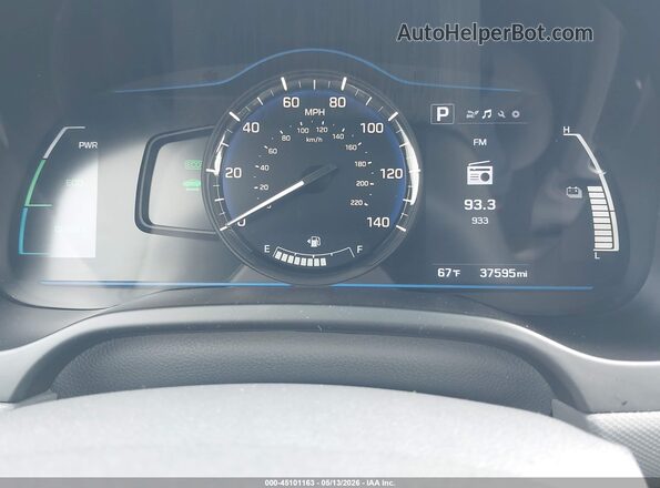 KMHC65LC3KU107985 2019 HYUNDAI IONIQ HYBRID Белый Вид задних сидений