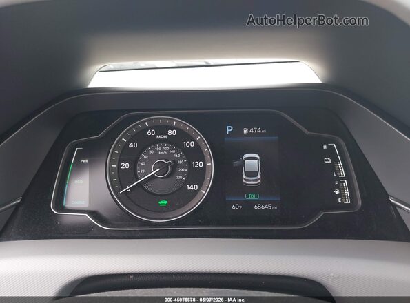 KMHC65LC5LU220435 2020 HYUNDAI IONIQ HYBRID Silver უკანა სავარძლების ხედი