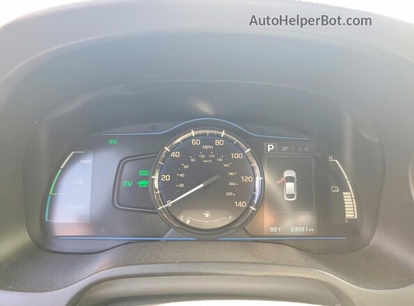 KMHC65LC7HU048030 2017 HYUNDAI IONIQ White Սարքավորումների վահանակի տեսք