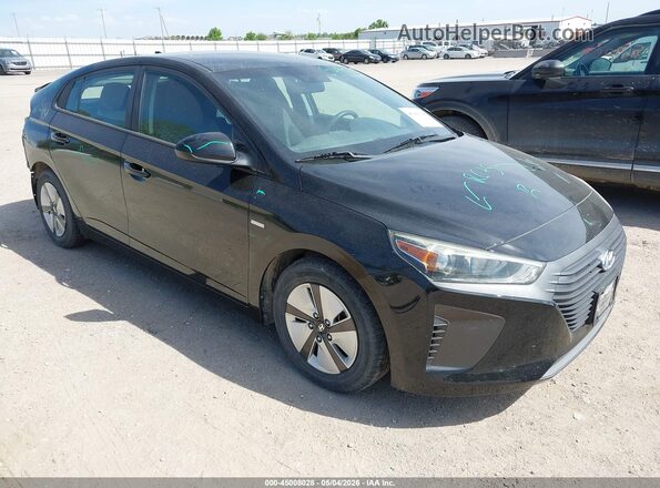 KMHC65LC7JU062371 2018 HYUNDAI IONIQ HYBRID Черный Передняя правая четверть
