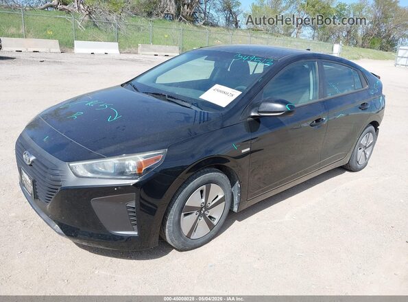 KMHC65LC7JU062371 2018 HYUNDAI IONIQ HYBRID Черный Передняя левая четверть