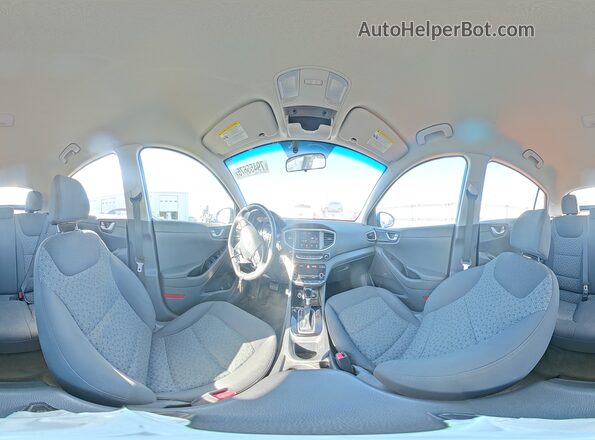 KMHC65LC7JU075315 2018 HYUNDAI IONIQ Gray VIN კოდის სტიკერის ხედი