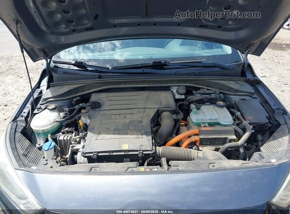 KMHC65LC8HU048036 2017 HYUNDAI IONIQ HYBRID Gray Вид ззаду