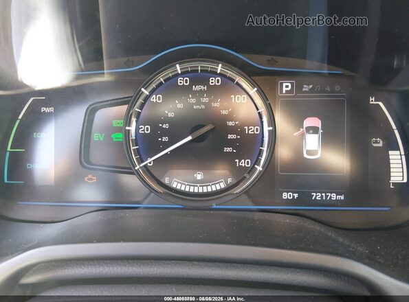 KMHC65LC8JU100285 2018 HYUNDAI IONIQ HYBRID Белый Вид задних сидений