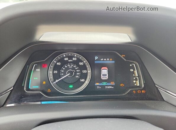 KMHC65LC8NU276551 2022 HYUNDAI IONIQ White Вид щитка приладів
