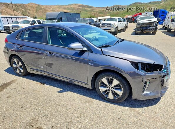 KMHC65LD8JU104362 2018 HYUNDAI IONIQ Серый Передняя правая четверть